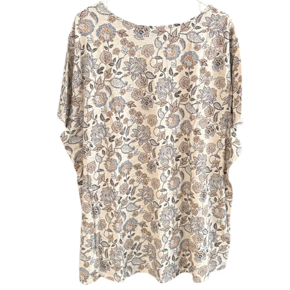 EUC J. Jill Pima Cotton Floral Paisley
Short Sleeve Top Size 4X - Picture 8 of 8